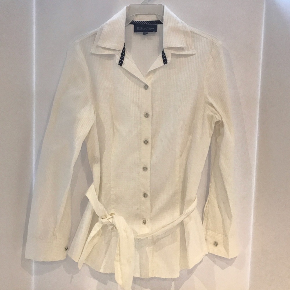 Textured Double Collared Tied Shirt