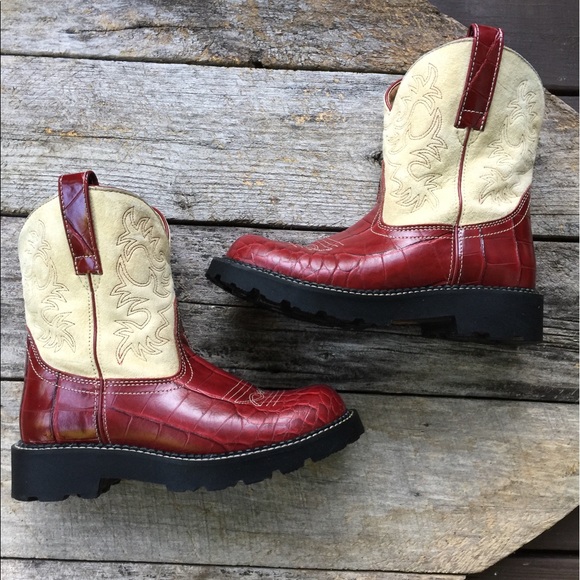 Ariat Shoes - Ariat red fat baby boots size 8B