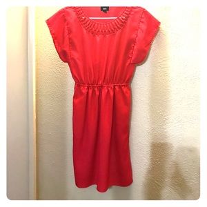 Knee length red dress