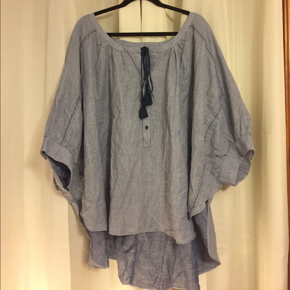 Nautical Navy and cream striped top