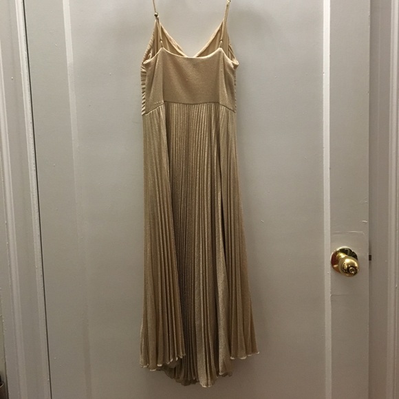 Calvin Klein Cocktail Midi Gold Dress Size 4 - Picture 2 of 4