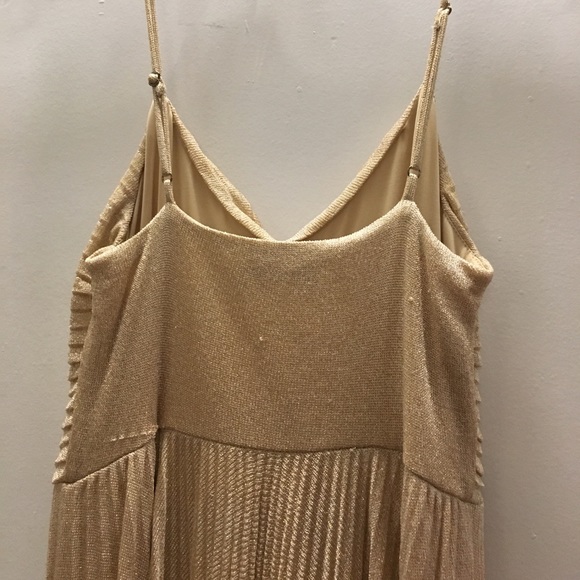 Calvin Klein Cocktail Midi Gold Dress Size 4 - Picture 4 of 4