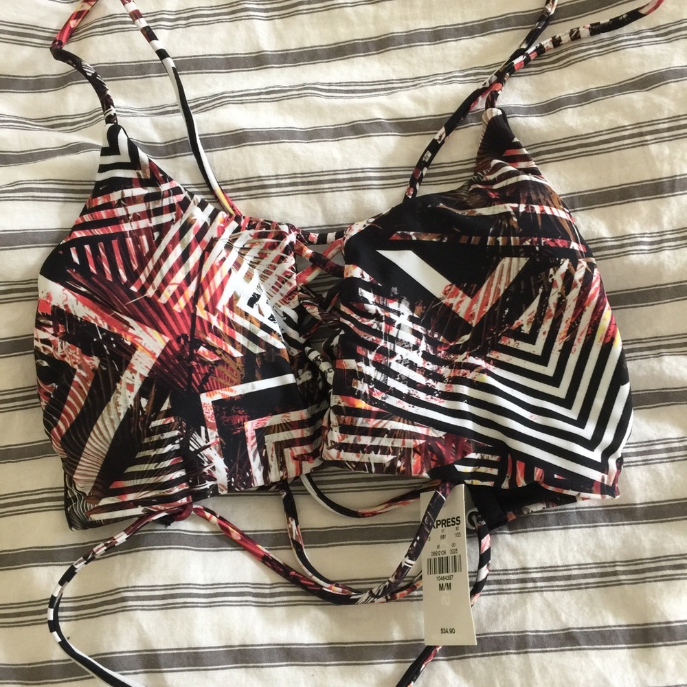 Express swim top, with tie back.