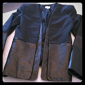 Leather black blazer by Parker!