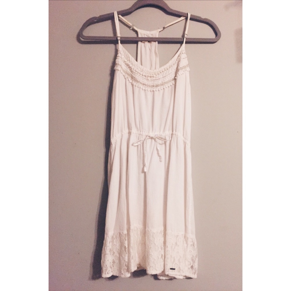 white casual dress