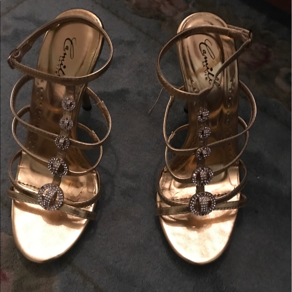 Beautiful gold night dress shoes 8 1/2