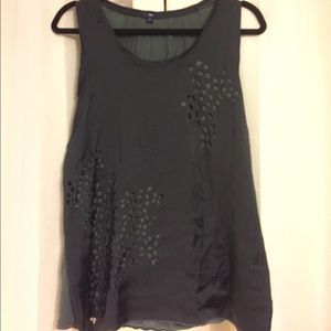 GAP cutout tank with green tiedye back!