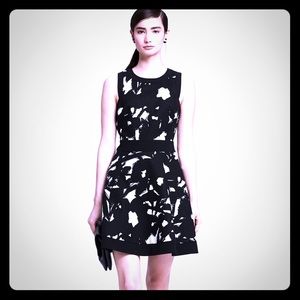 Banana Republic Textured Black & White Dress