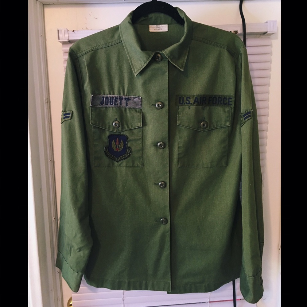 Vintage Air Force Army Button Down Shirt