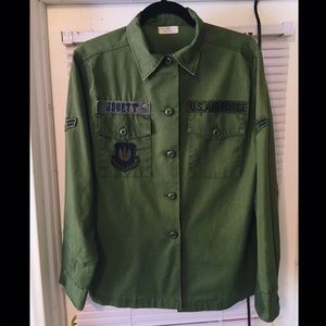 Vintage Air Force Army Button Down Shirt