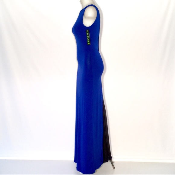 V-BACK Maxi Dress with Tulle - Picture 3 of 3