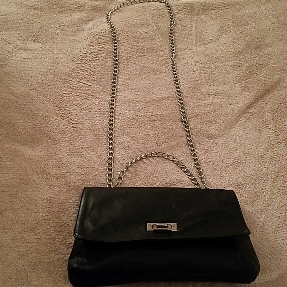 Black Aldo leather chain crossbody
