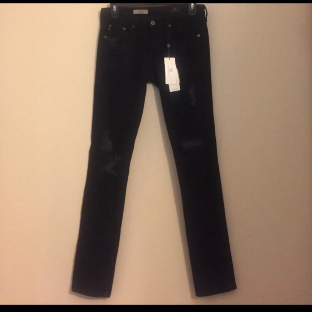 Not available AG black distressed jean - size 26