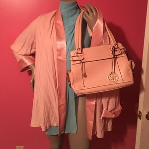 Blush Pink Drape Jacket ,