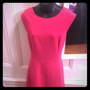 Vince Camuto seamed crepe fit and flare dress