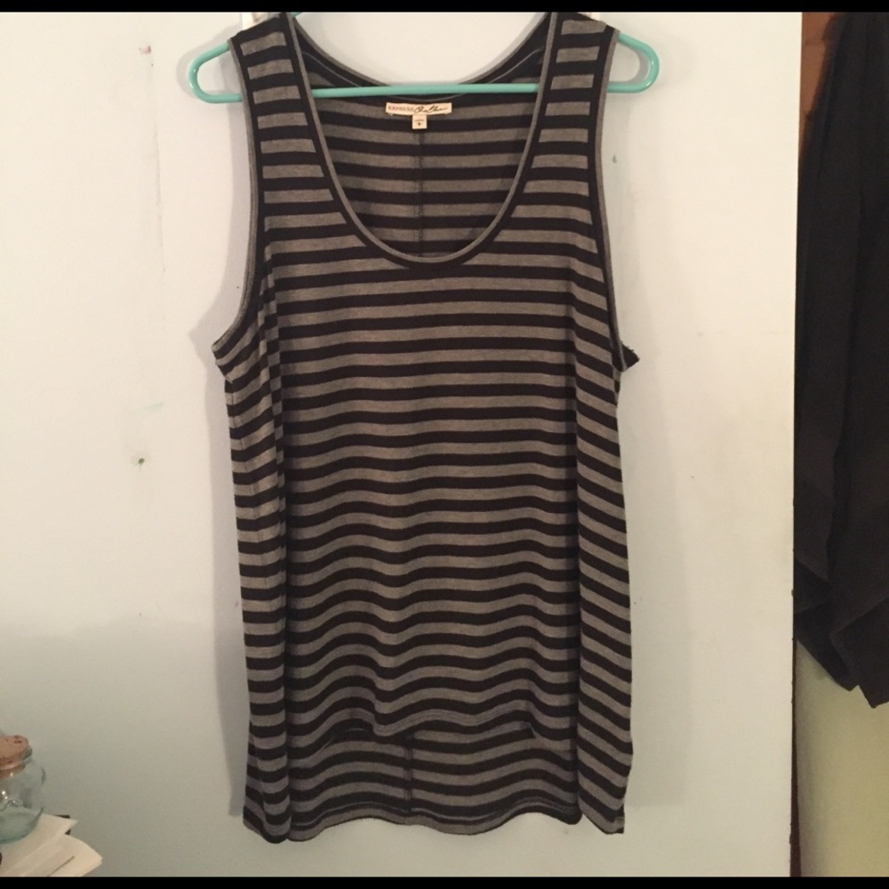 black and gray Express tank top