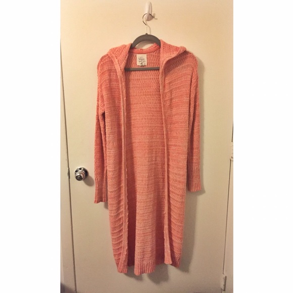 Hooded Long Knit Cardigan - Picture 2 of 2