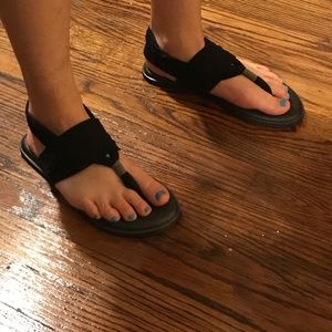 Black Sanuk Yoga Sling Sandals