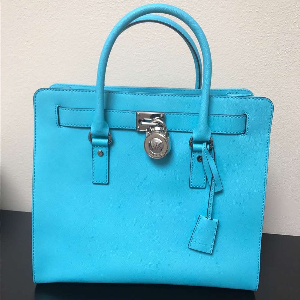 Authentic Michael Kors Hamilton purse large blue