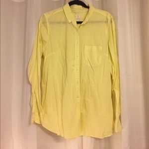 GAP yellow cotton button up!
