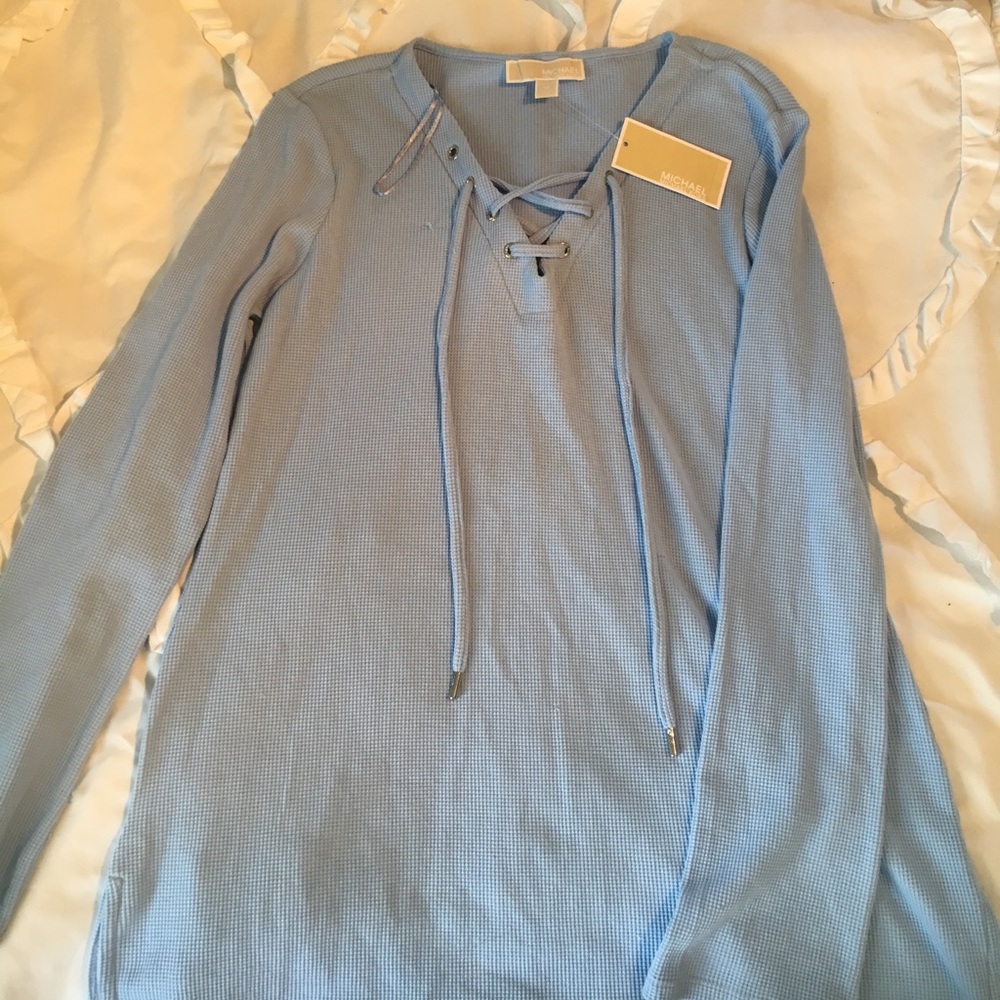 Brand new Michael Kors long sleeve crossover top