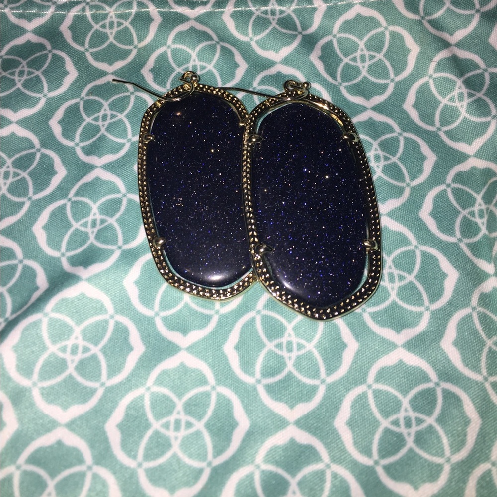 Kendra Scott Danielle earrings in blue goldstone