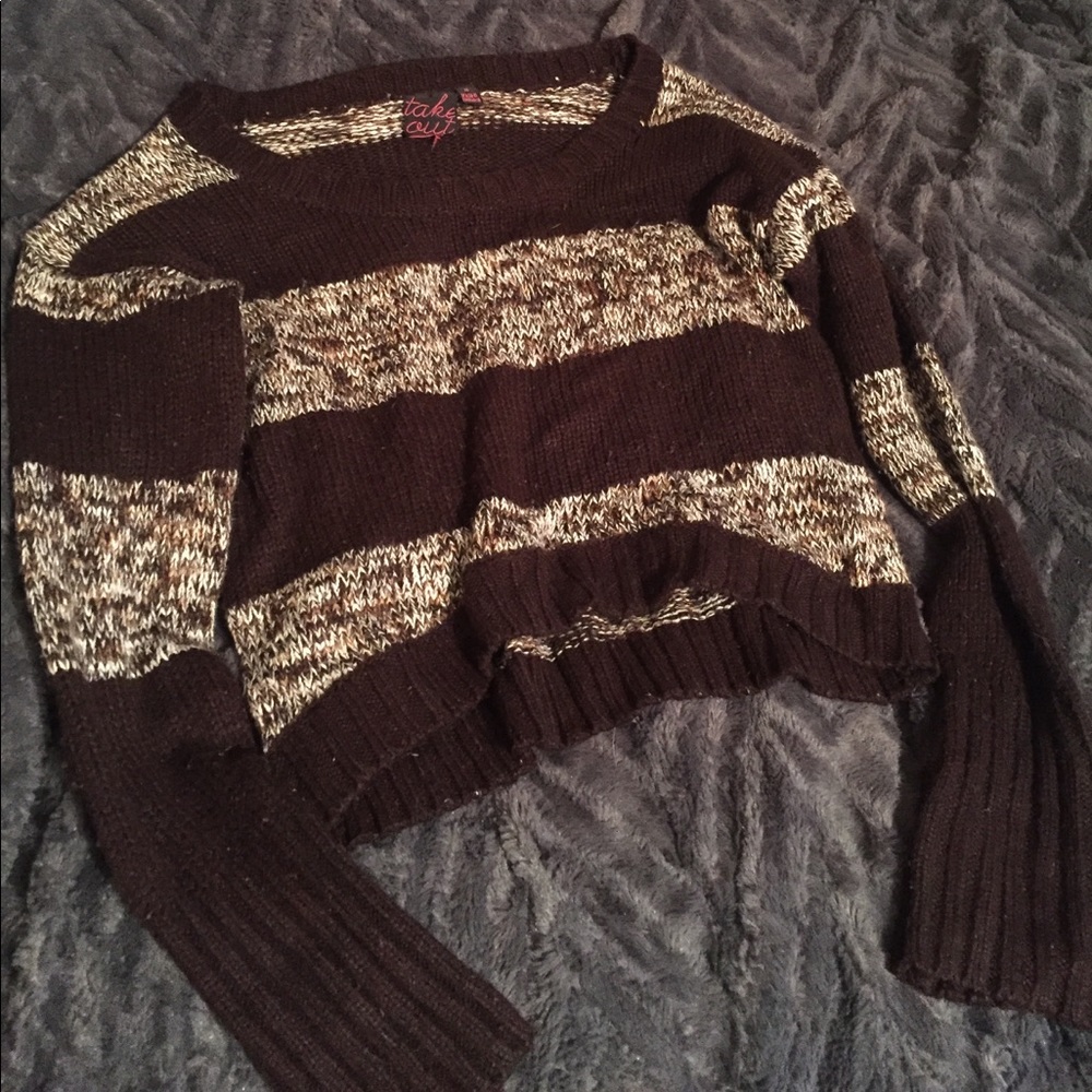 Brown Cropped Sweater