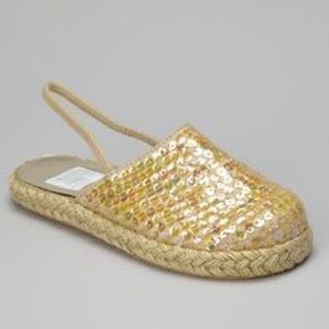 Laundry Gold Sequin Mules