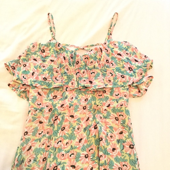 One Left! Size S! Cold Shoulder Floral Maxi Dress - Picture 3 of 4