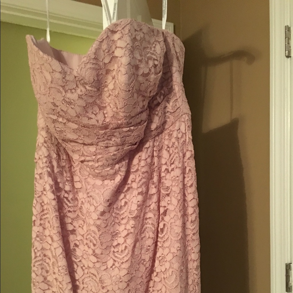 Strapless lace dress