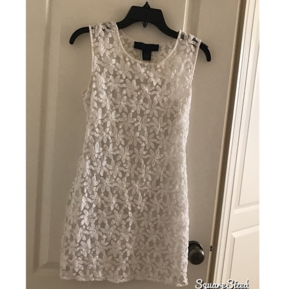 Flower patterned textured dress