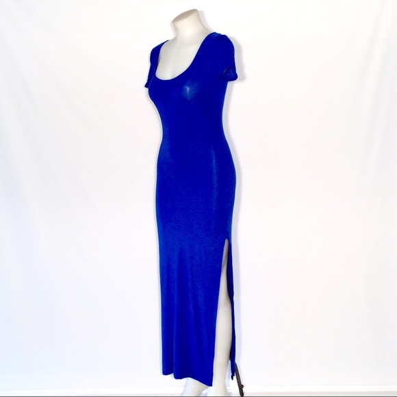 Short sleeve Maxi Dress with side slits - Picture 2 of 2