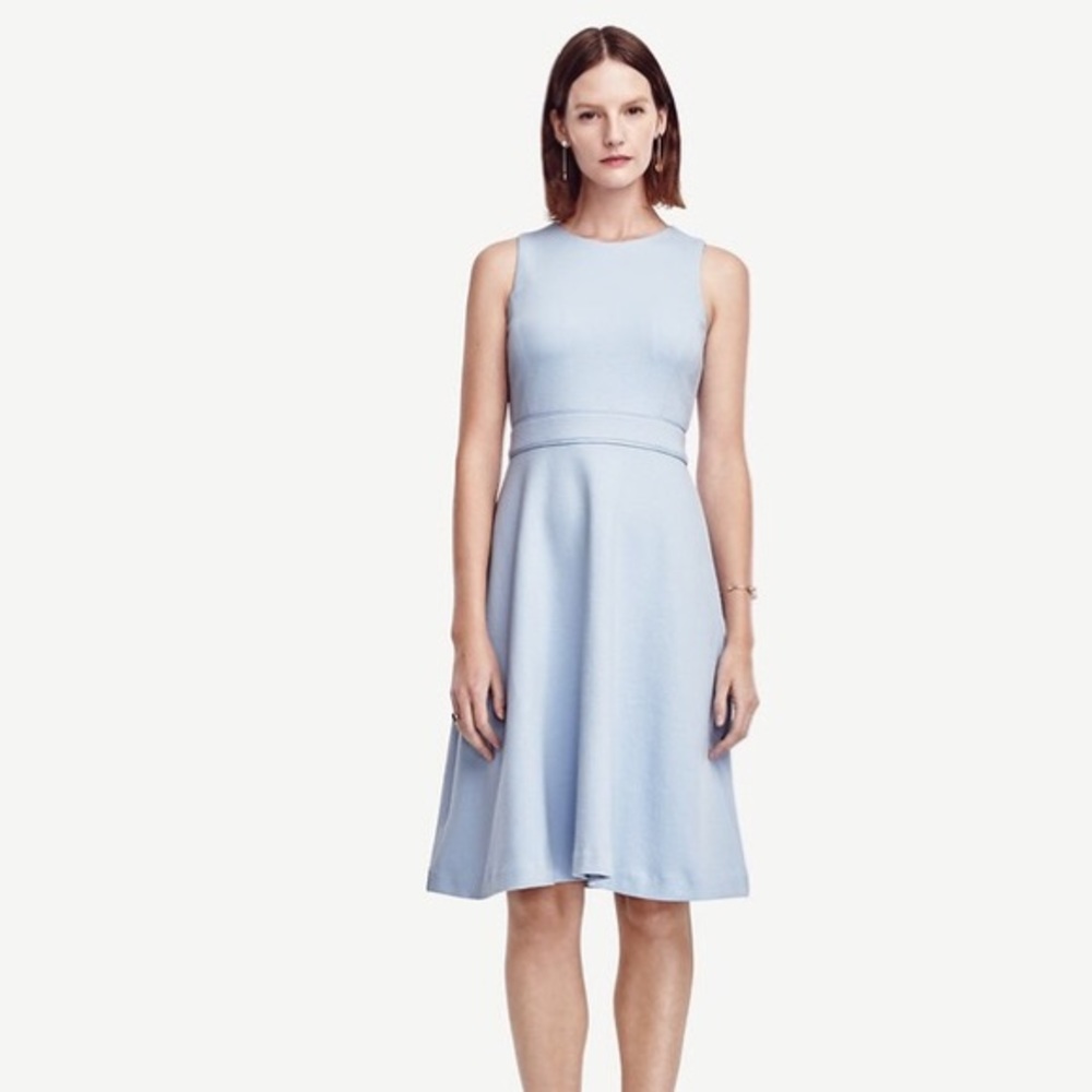 Ann Taylor Textured knit flare dress