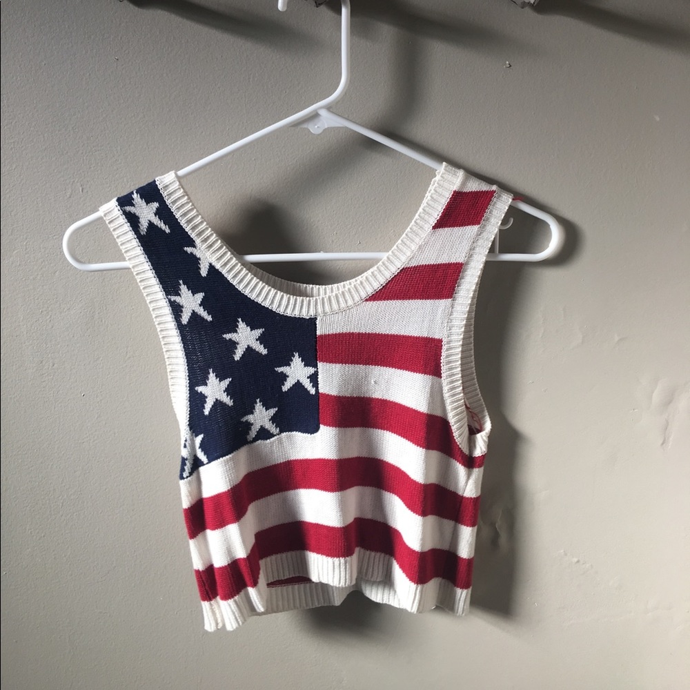 American Flag Crop Top