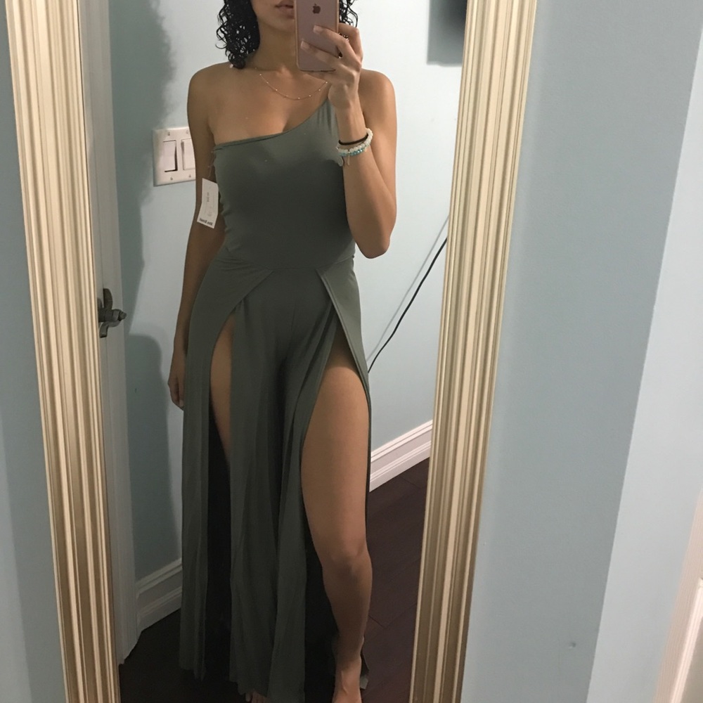 Sexy olive jumpsuit