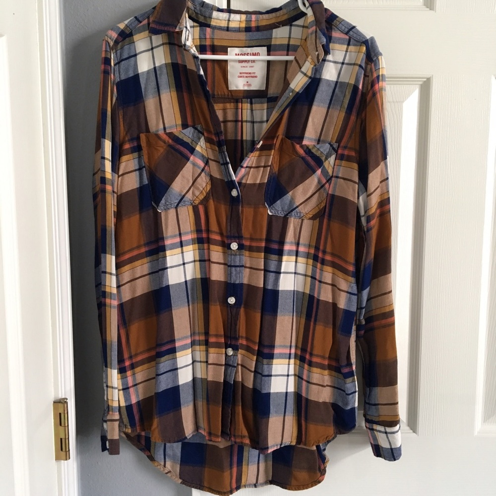 Target brand long plaid shirt