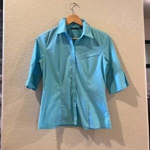 Teal Button Down - New York & CO