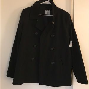 NWT Old Navy black pea coat