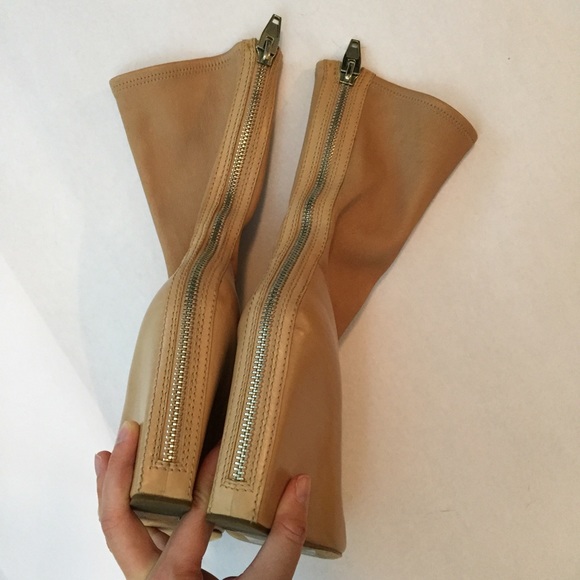 ALEXANDER WANG Camilla Nude Wedge Sock Boots - Picture 4 of 8