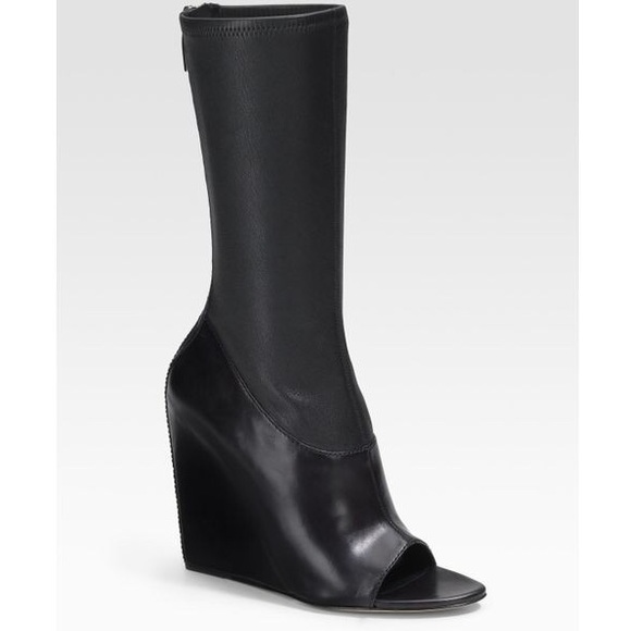 ALEXANDER WANG Camilla Nude Wedge Sock Boots - Picture 8 of 8