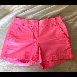 Fluorescent Pink J.Crew 4-inch Chino