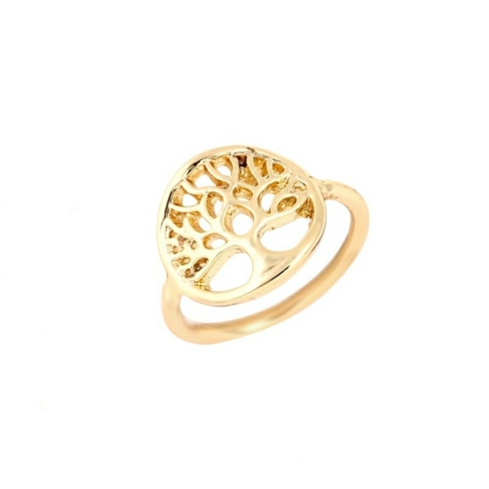 Silver Hollow Sacred Tree of Life Statement Ring - Picture 5 of 6
