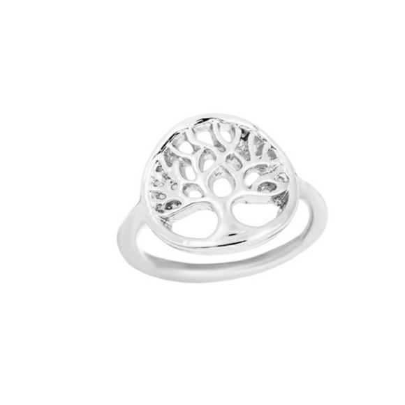 Silver Hollow Sacred Tree of Life Statement Ring - Picture 3 of 6