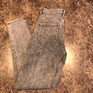 Acid wash Express jeans high waisted