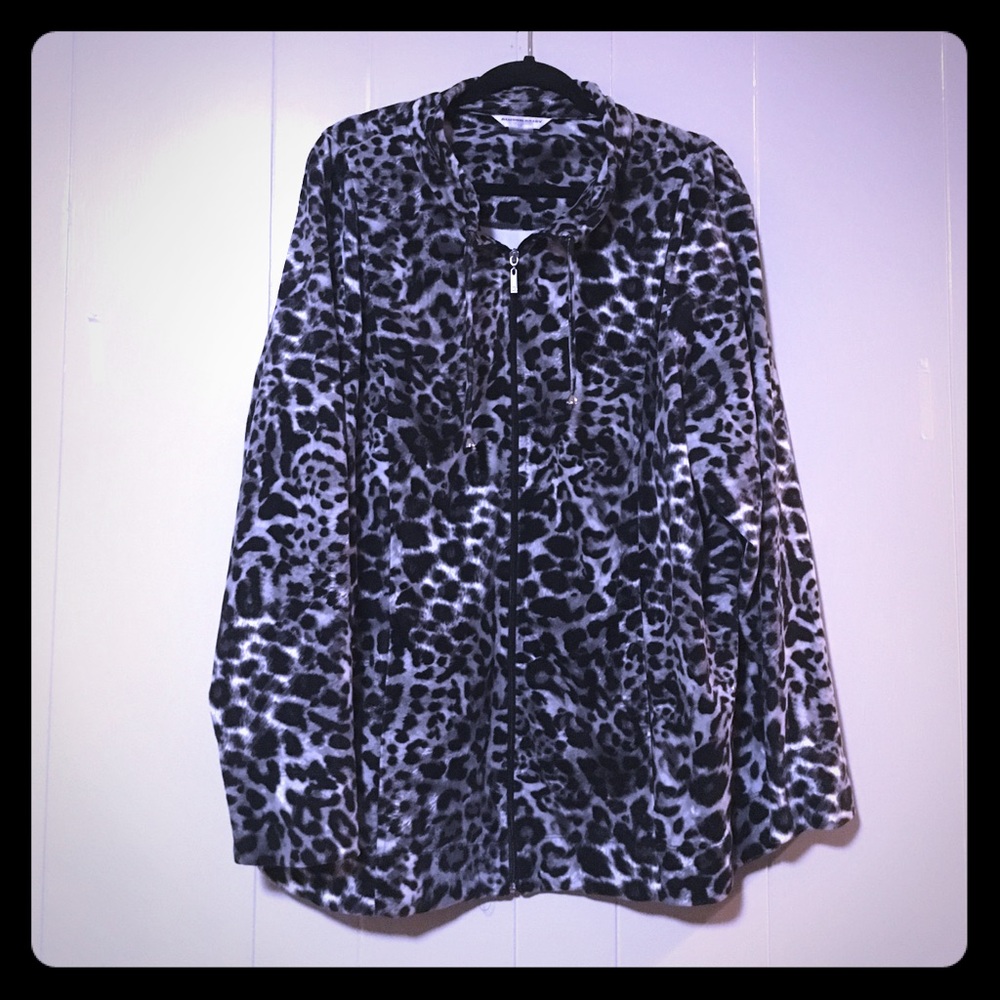 Snow Leopard Velour Jacket