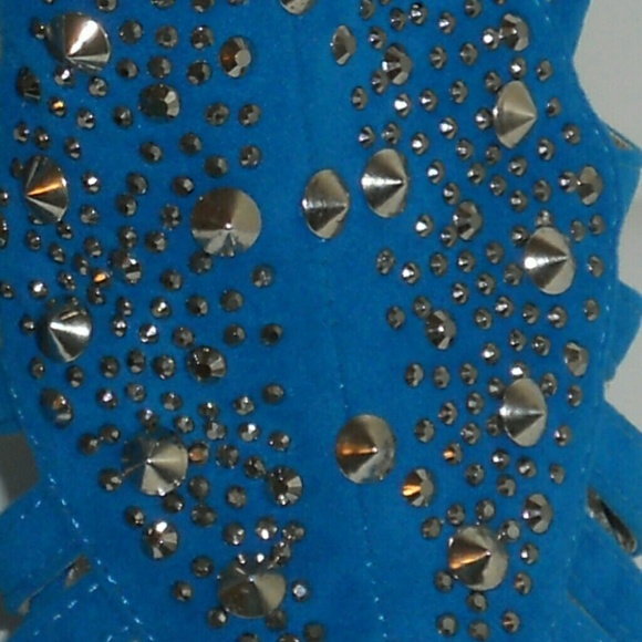 TURQUOISE WEDGES - Picture 4 of 4