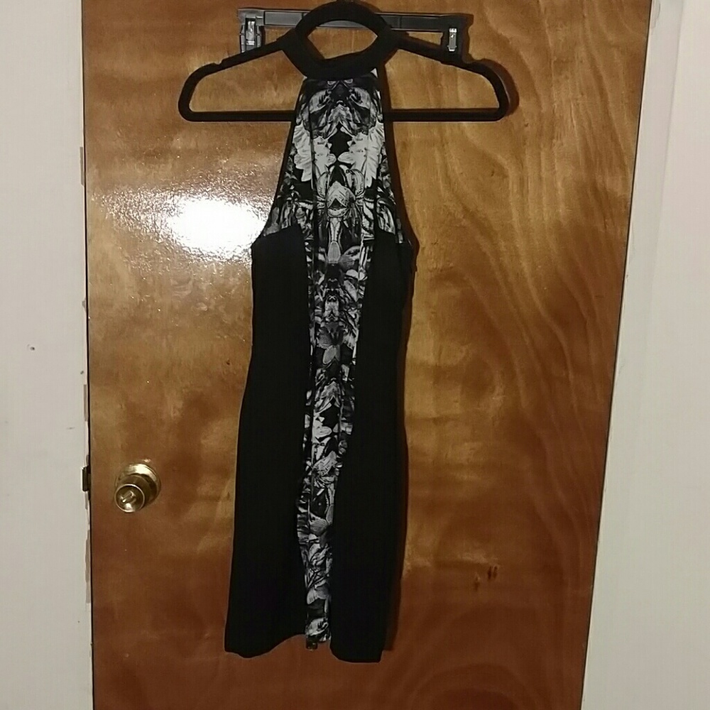Fitted high neck dress