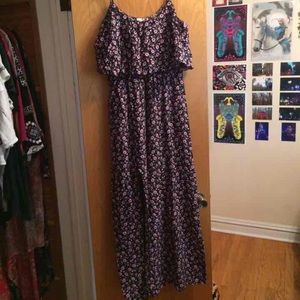 PasSun LA Hearts Floral Ruffle Maxi Dress