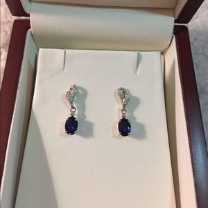 Sapphire dangle earrings