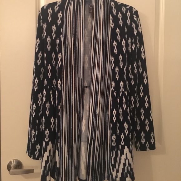 Anthropologie Navy & White Open Sweater - Picture 1 of 3